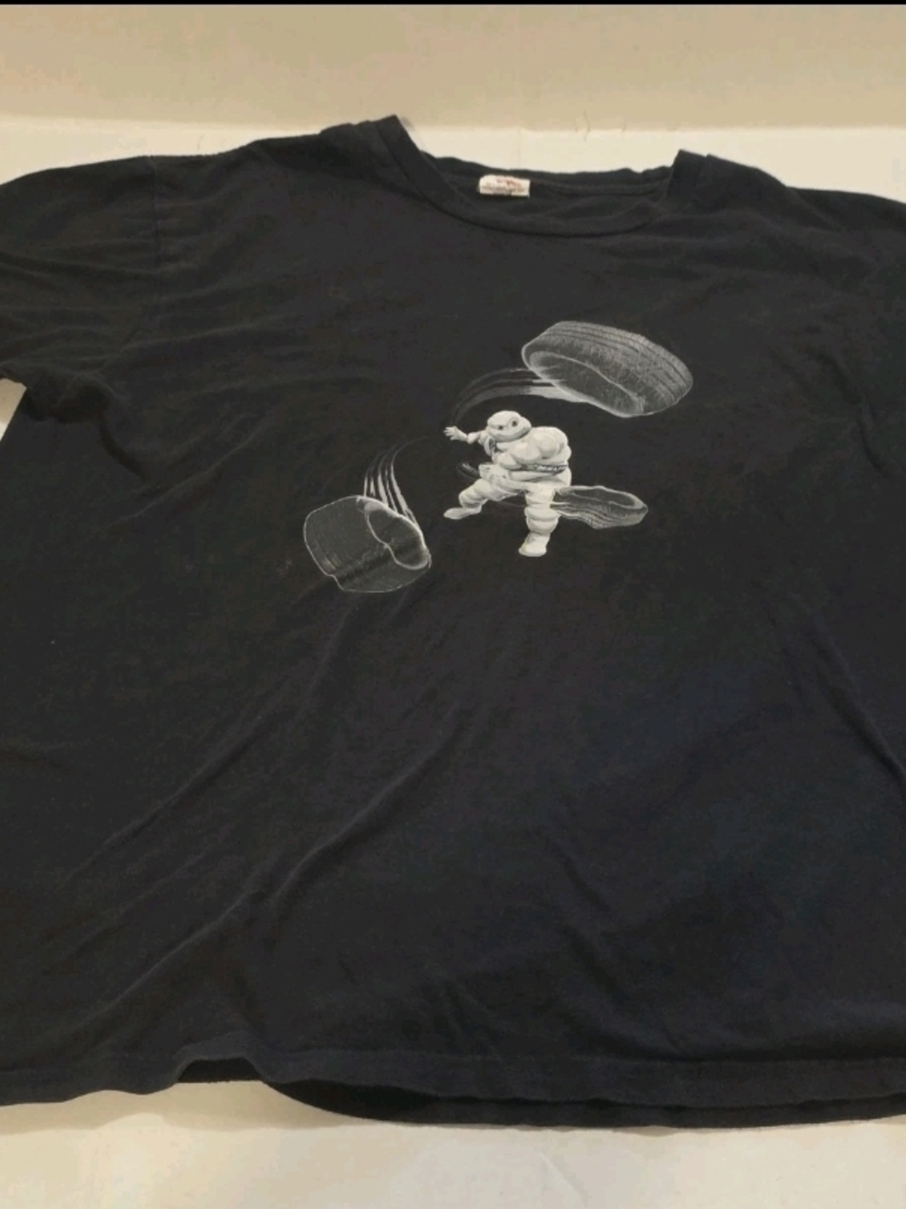 VTG MICHELIN TIRE Design T-SHIRT MADE IN USA VINTAGE Adult L